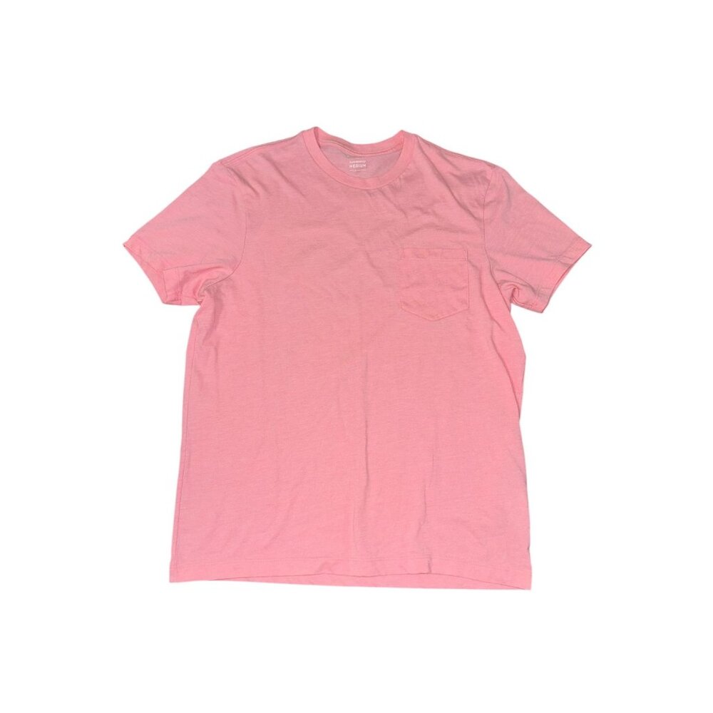 J. Crew Pink Medium Slim Washed Pocket Tee